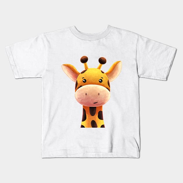 Giraffe cartoon Kids T-Shirt by Karmellime